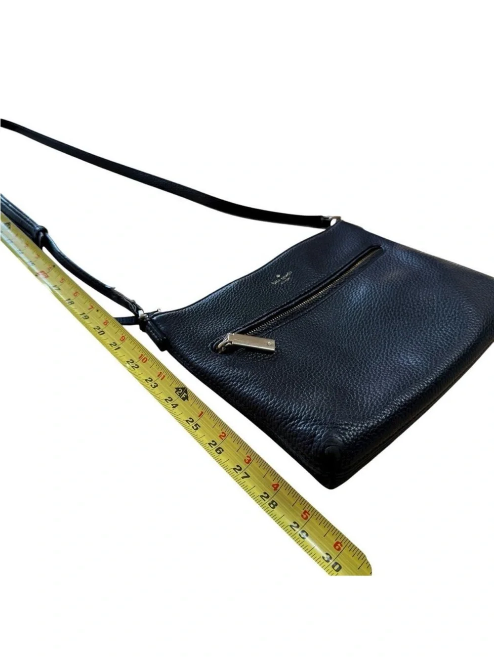 kate spade Black Pebbled Leather Crossbody with Gold Hardware